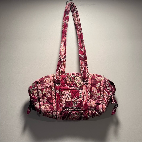Vera Bradley Set of 3 in Maroon Pink Burgundy Patterns EUC Mini Bags & Zip Pouch - Picture 2 of 16